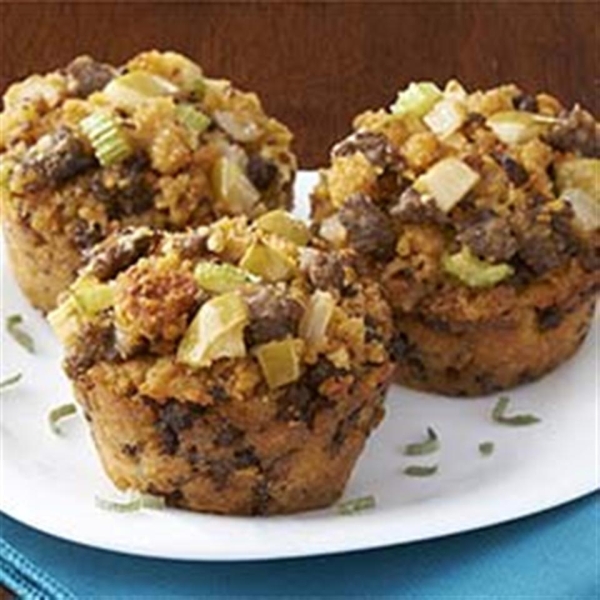 Apple, Sausage & Cornbread Stuffing Cups