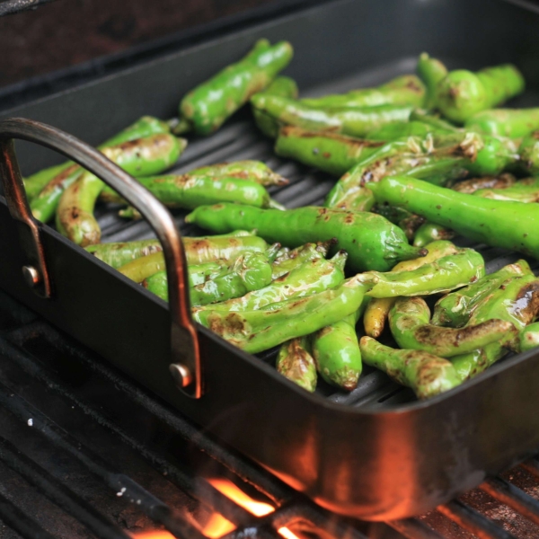 Grilled Sesame-Soy Shishito Peppers