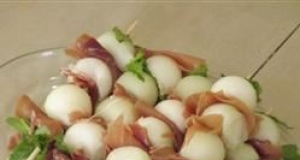 Prosciutto Wrapped Melon Balls
