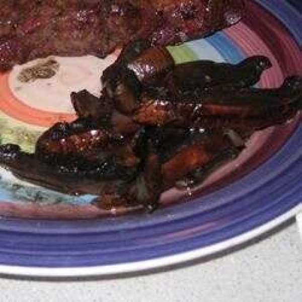 Grilled Portobellos Sauteed in Wine