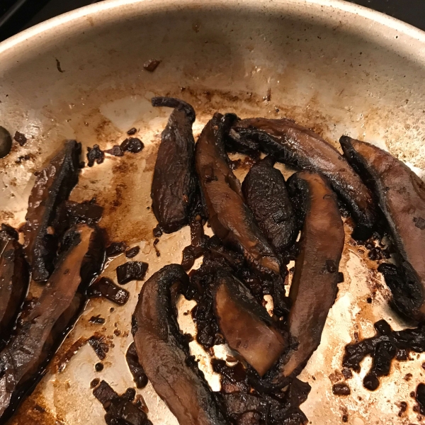 Grilled Portobellos Sauteed in Wine