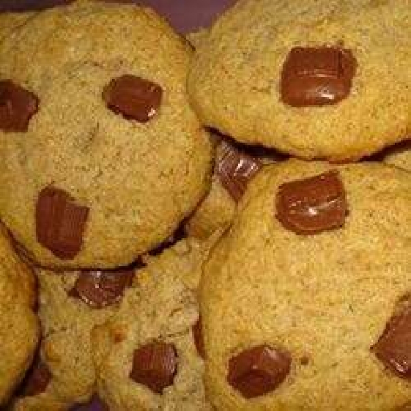 Whole White Wheat and Honey Chocolate Chip Cookies