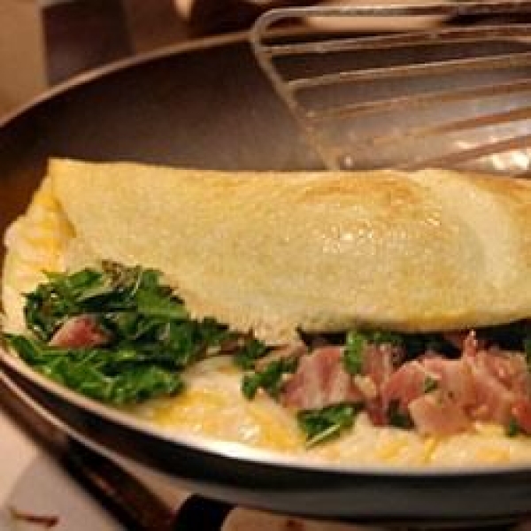 Creamy Kale Omelet a la Villere