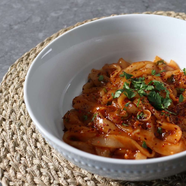 Spicy Garlic Potato Noodles