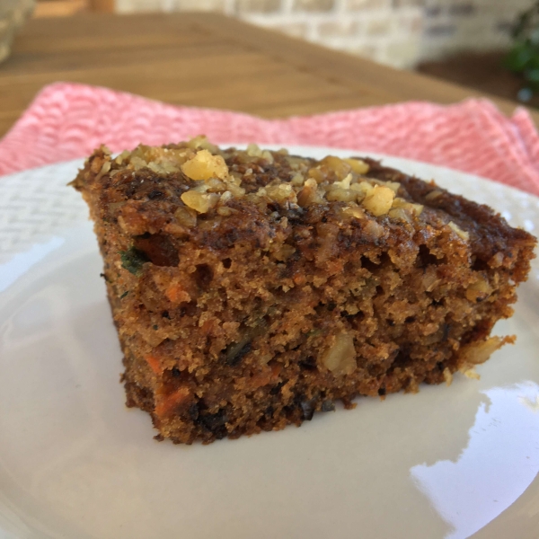 Zucchini Walnut Carrot Cake