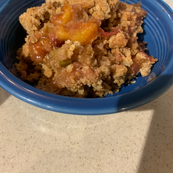Rhubarb-Peach Crisp