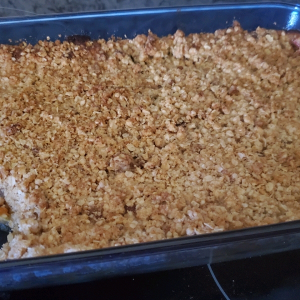Rhubarb-Peach Crisp