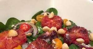 Spinach Salad with Blood Oranges and Macadamia Nuts