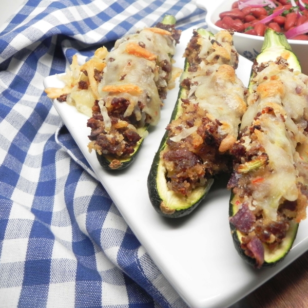 Sausage-Stuffed Zucchini Boats