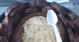 Spinach Dip in Pumpernickel