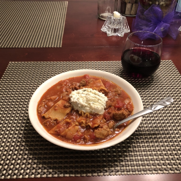 Lasagna Noodle Soup