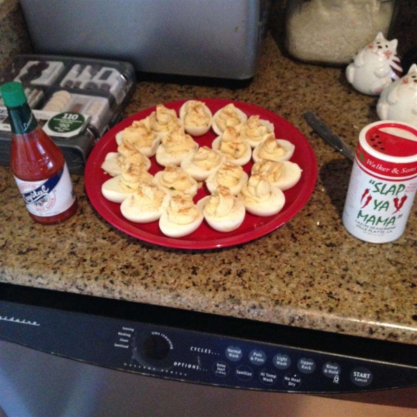 Creamy Cajun Deviled Eggs