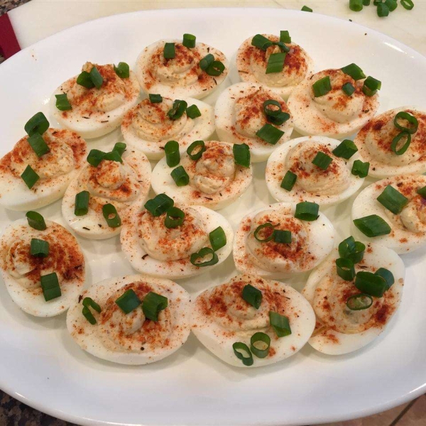 Creamy Cajun Deviled Eggs