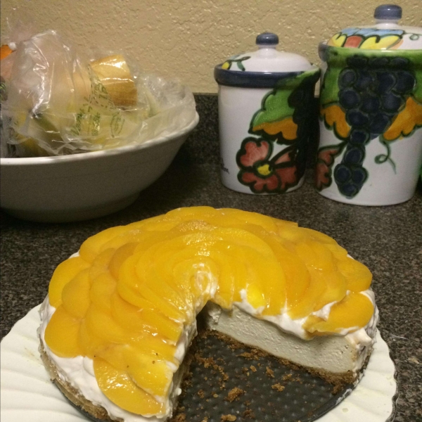Quick and Easy Peach Cheesecake