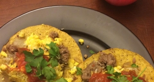 Sausage and Egg Tostadas