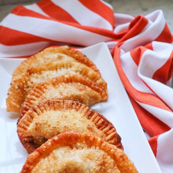 Fried Beef Empanadas with Olives and Sofrito