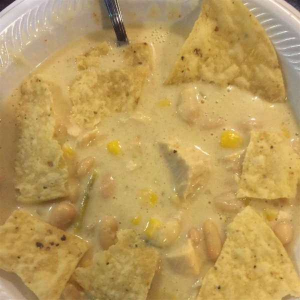 Cheesy Slow Cooker White Chili