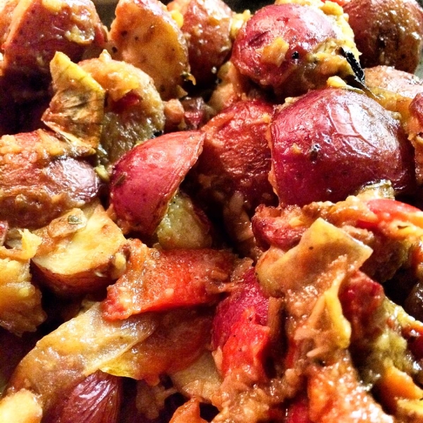 Roasted Potato and Garlic Salad