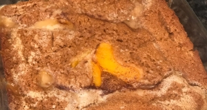 My Bottom-Up Peach Cobbler
