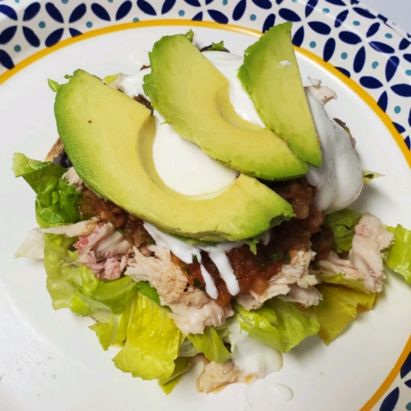 Shredded Chicken and Corn Tostadas