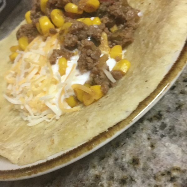 Shredded Chicken and Corn Tostadas