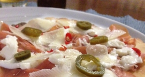 Pizza with Mortadella and Prosciutto