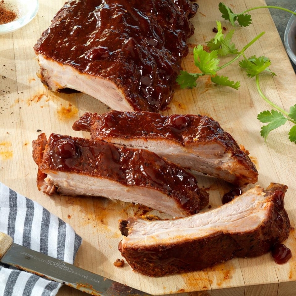 Cherry-Chipotle Glazed Back Ribs