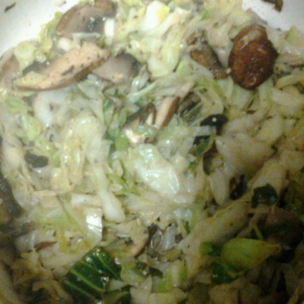 Cabbage with Portobello Mushrooms