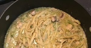 Chicken and Broccoli Fettuccini Skillet Dinner
