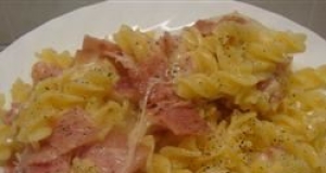 Quick Ziti with Swiss Cheese and Ham