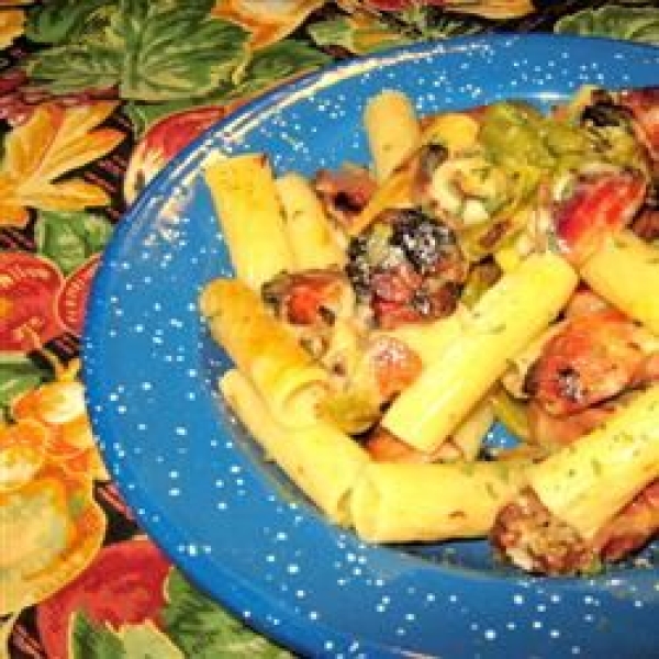 Quick Ziti with Swiss Cheese and Ham