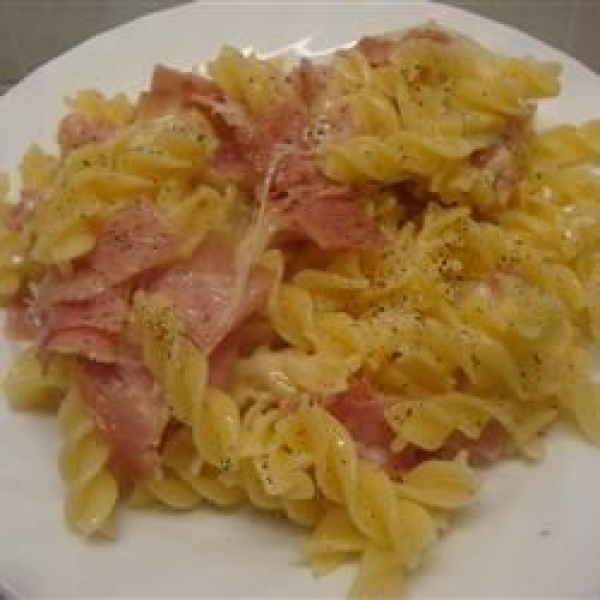 Quick Ziti with Swiss Cheese and Ham