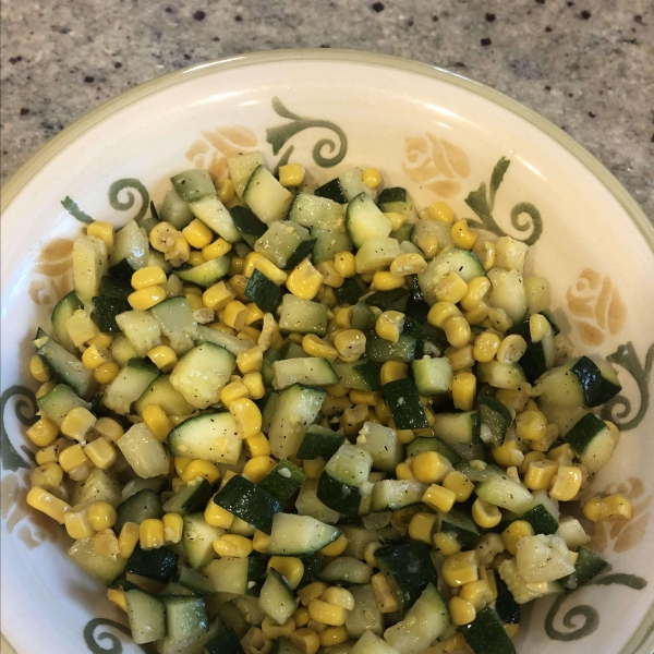 Fresh Corn and Zucchini Sauté