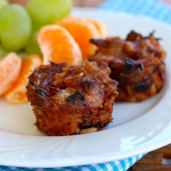 Cheesy BBQ Rice Bites