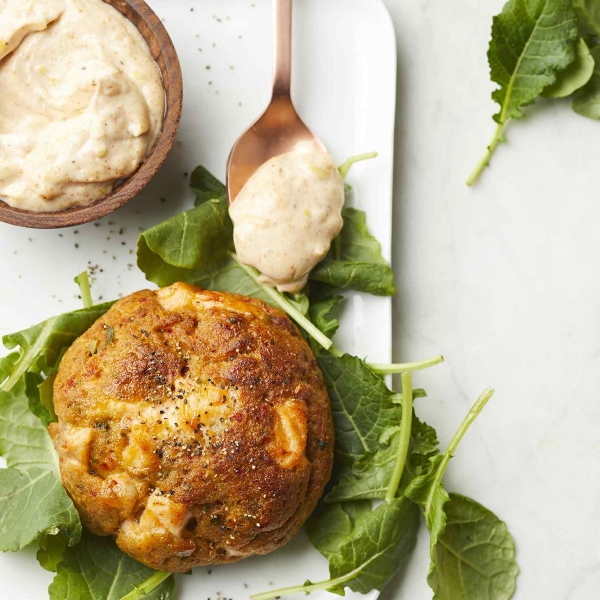 Baharat Salmon Cakes with Aioli
