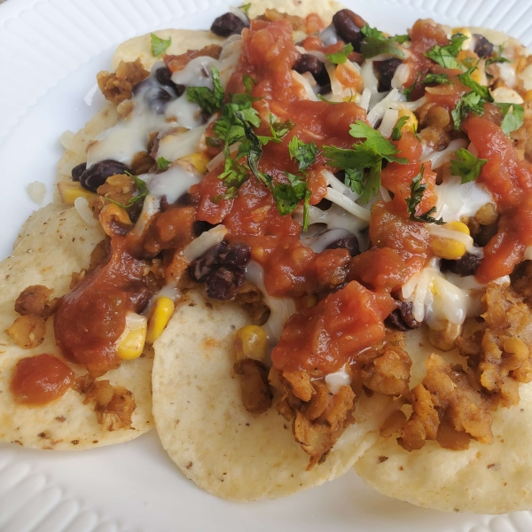 Spicy Lentil Nachos