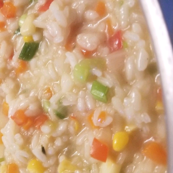 Corn Risotto with Roasted Red Pepper