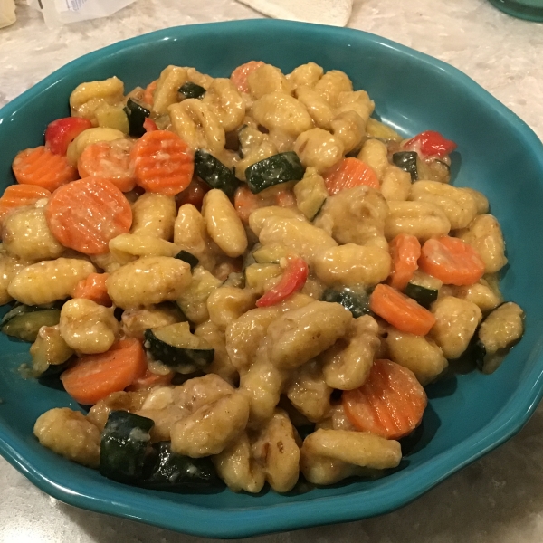 Gnocchi and Zucchini with Garlic-Parmesan Sauce