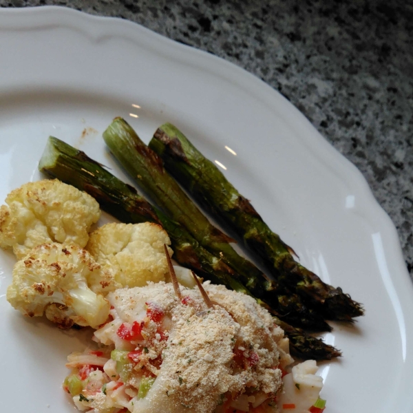 Stuffed Sole with Imitation Crab