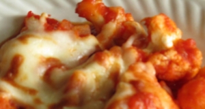 Broiled Cauliflower with Four Cheese Tomato Sauce