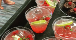 The Lucy (Raspberry and Lemon Thyme Vodka Collins)