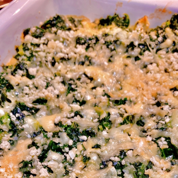 Creamed Kale with Panko Topping
