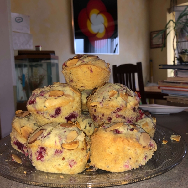 Raspberry Almond Muffins