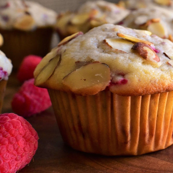 Raspberry Almond Muffins