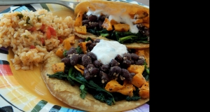 Butternut Squash and Black Bean Tostadas