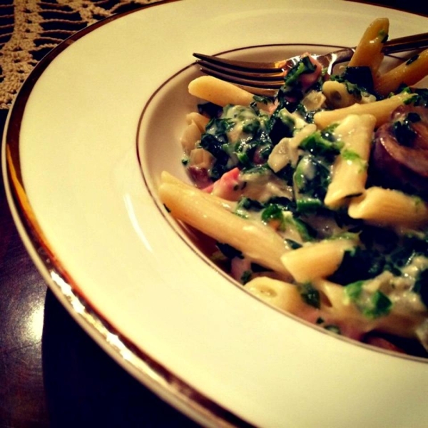Penne with Ham and Parmesan