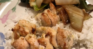 Lime-Ginger Chicken Kabobs with Peanut Sauce