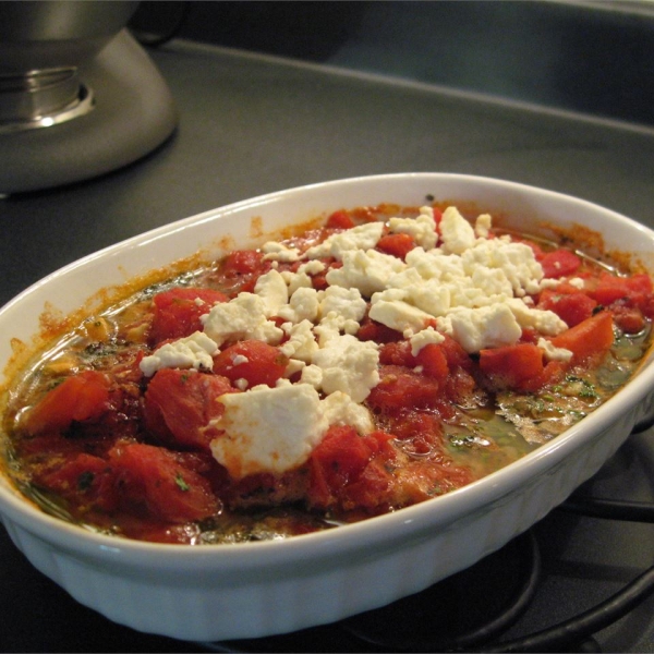 Baked Shrimp with Feta and Tomato