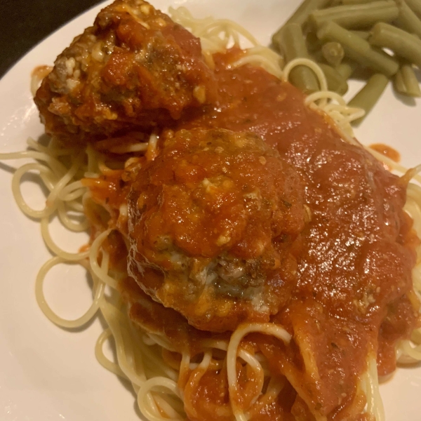 Mama's Best Ever Spaghetti and Mozzarella Meatballs