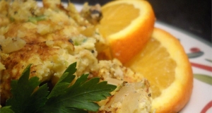 Scrambled Eggs with Sausage and Cornbread